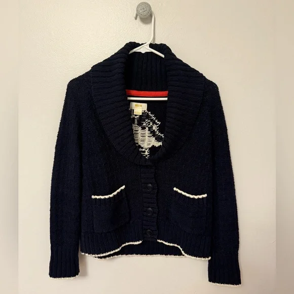 Anthropologie Maeve Seahorse Cardigan Sweater XXS. Great Condition. - Picture 3 of 6